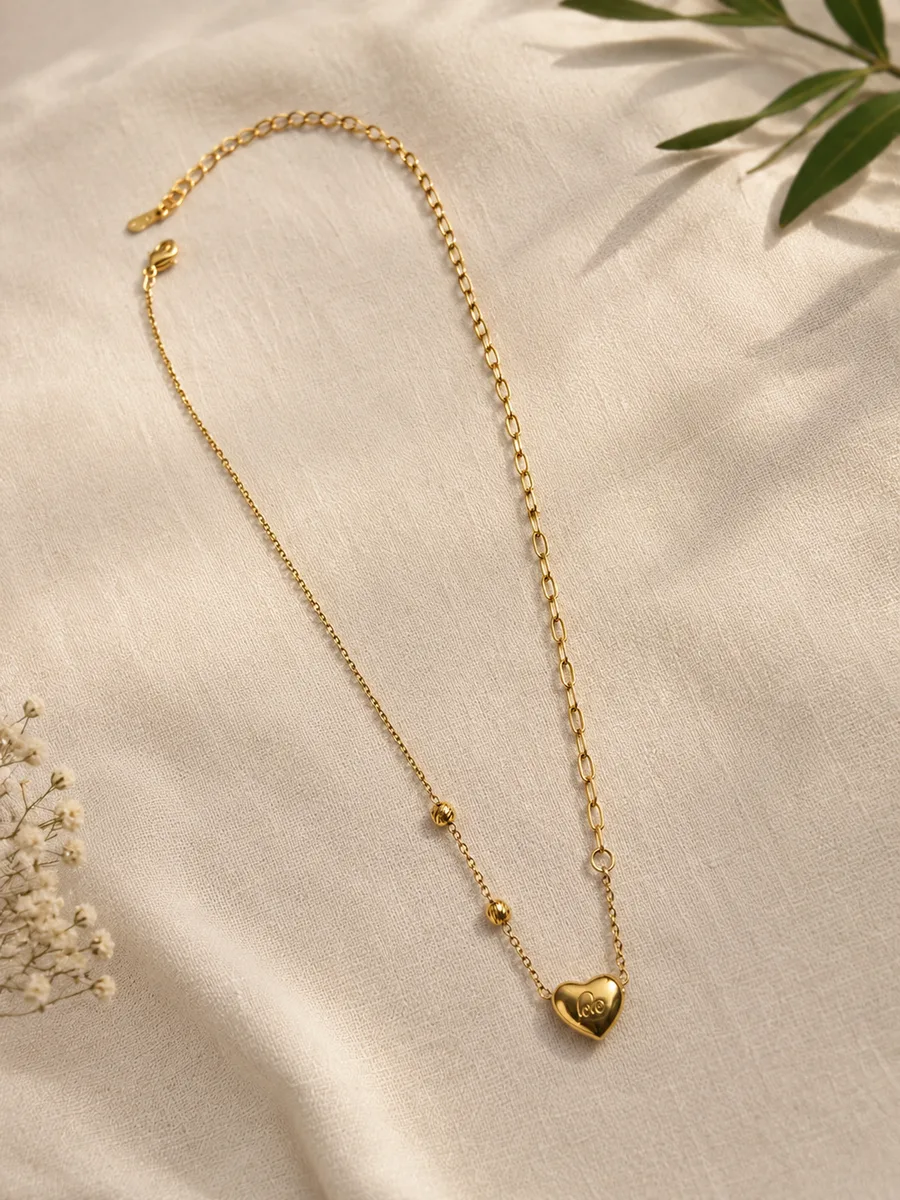 Heart of gold necklace