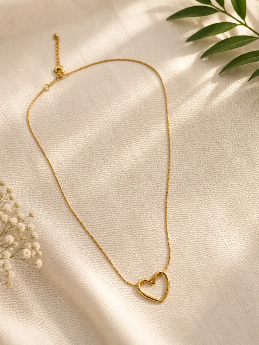 Open heart necklace
